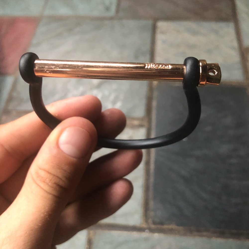 Miansai matte black rose gold bracelet cuff